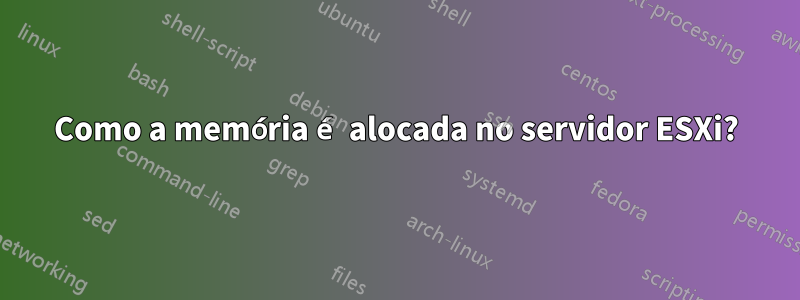 Como a memória é alocada no servidor ESXi?