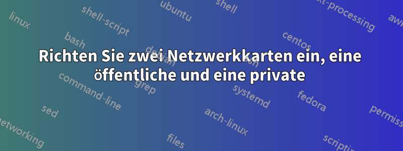 Richten Sie zwei Netzwerkkarten ein, eine öffentliche und eine private