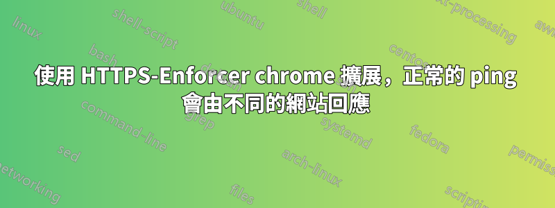 使用 HTTPS-Enforcer chrome 擴展，正常的 ping 會由不同的網站回應