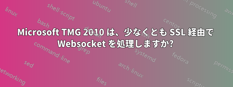 Microsoft TMG 2010 は、少なくとも SSL 経由で Websocket を処理しますか?