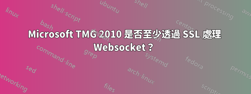 Microsoft TMG 2010 是否至少透過 SSL 處理 Websocket？