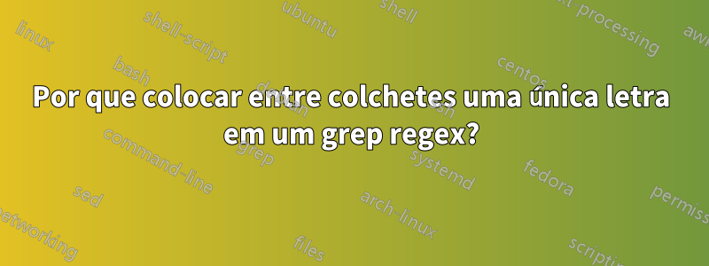 Por que colocar entre colchetes uma única letra em um grep regex?