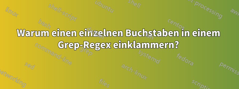 Warum einen einzelnen Buchstaben in einem Grep-Regex einklammern?