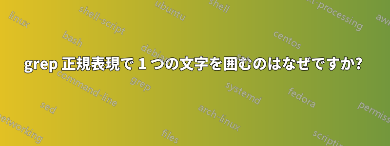 grep 正規表現で 1 つの文字を囲むのはなぜですか?