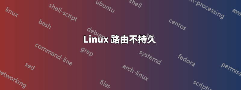 Linux 路由不持久