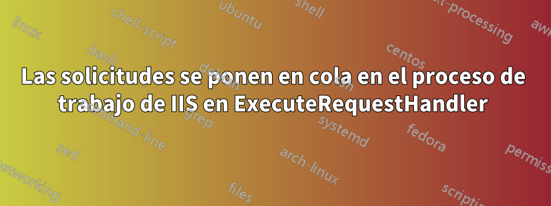 Las solicitudes se ponen en cola en el proceso de trabajo de IIS en ExecuteRequestHandler