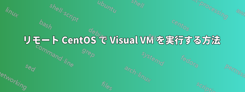 リモート CentOS で Visual VM を実行する方法