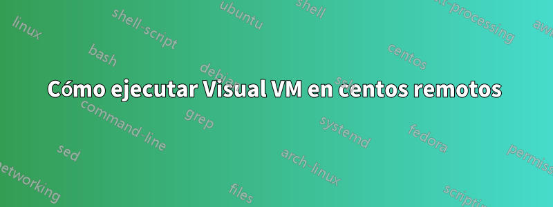 Cómo ejecutar Visual VM en centos remotos