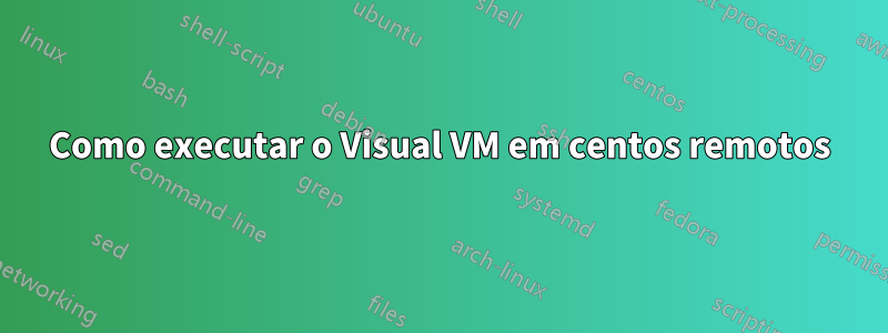 Como executar o Visual VM em centos remotos