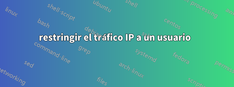 restringir el tráfico IP a un usuario 