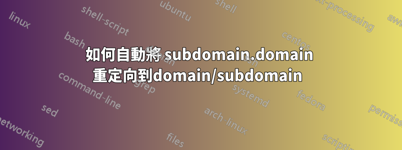 如何自動將 subdomain.domain 重定向到domain/subdomain 