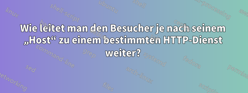 Wie leitet man den Besucher je nach seinem „Host“ zu einem bestimmten HTTP-Dienst weiter?