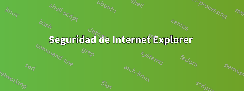 Seguridad de Internet Explorer