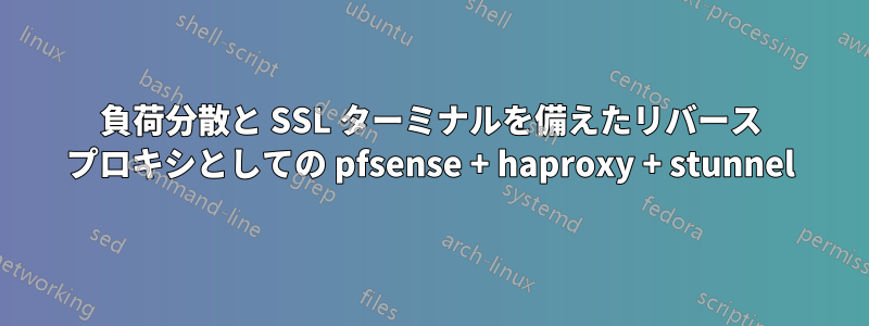 負荷分散と SSL ターミナルを備えたリバース プロキシとしての pfsense + haproxy + stunnel