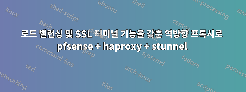 로드 밸런싱 및 SSL 터미널 기능을 갖춘 역방향 프록시로 pfsense + haproxy + stunnel