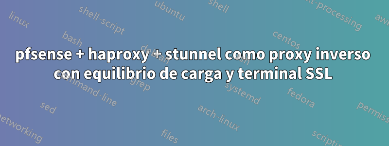 pfsense + haproxy + stunnel como proxy inverso con equilibrio de carga y terminal SSL