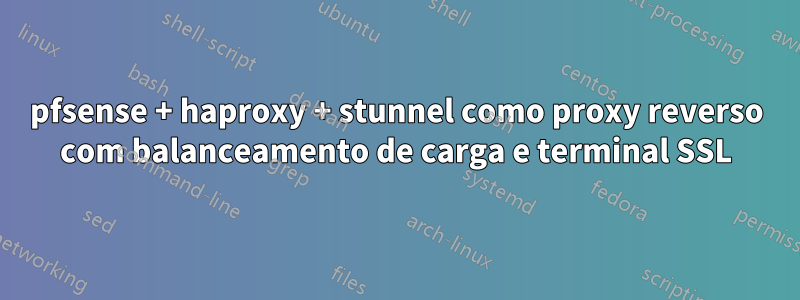 pfsense + haproxy + stunnel como proxy reverso com balanceamento de carga e terminal SSL