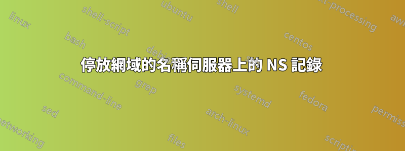 停放網域的名稱伺服器上的 NS 記錄