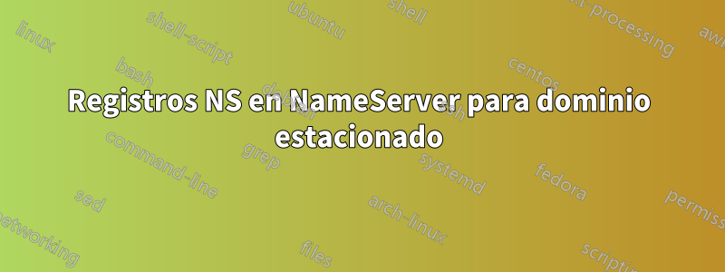 Registros NS en NameServer para dominio estacionado