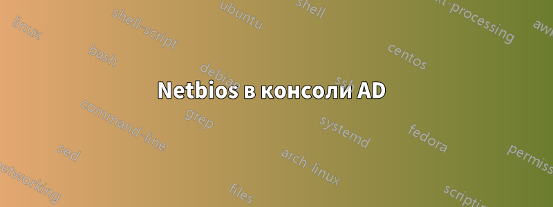 Netbios в консоли AD 