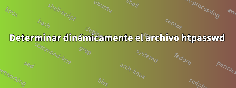 Determinar dinámicamente el archivo htpasswd