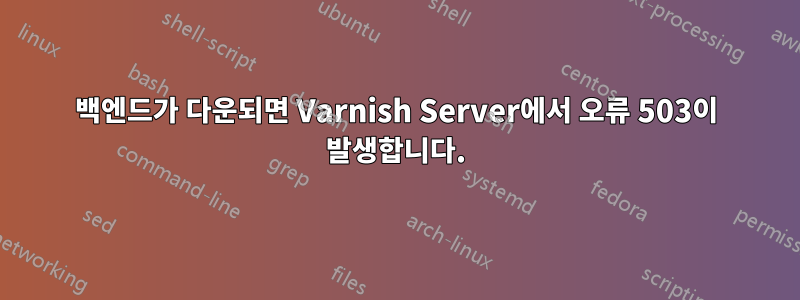 백엔드가 다운되면 Varnish Server에서 오류 503이 발생합니다.