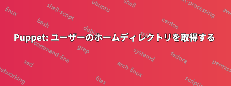 Puppet: ユーザーのホームディレクトリを取得する