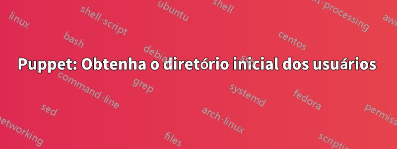 Puppet: Obtenha o diretório inicial dos usuários