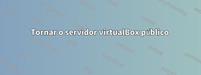 Tornar o servidor virtualBox público