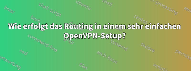 Wie erfolgt das Routing in einem sehr einfachen OpenVPN-Setup?