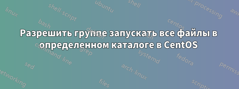 Разрешить группе запускать все файлы в определенном каталоге в CentOS