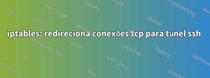 iptables: redireciona conexões tcp para túnel ssh