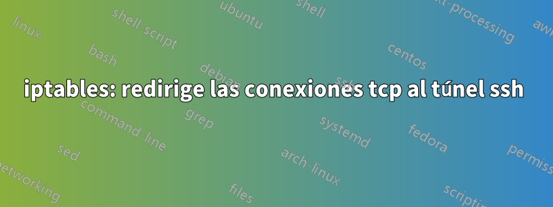 iptables: redirige las conexiones tcp al túnel ssh