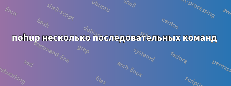 nohup несколько последовательных команд