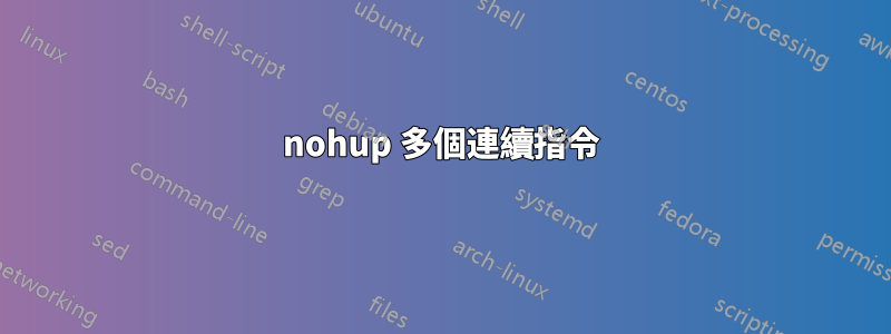 nohup 多個連續指令