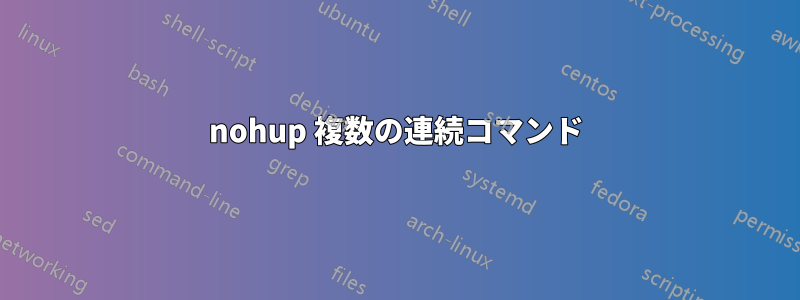 nohup 複数の連続コマンド