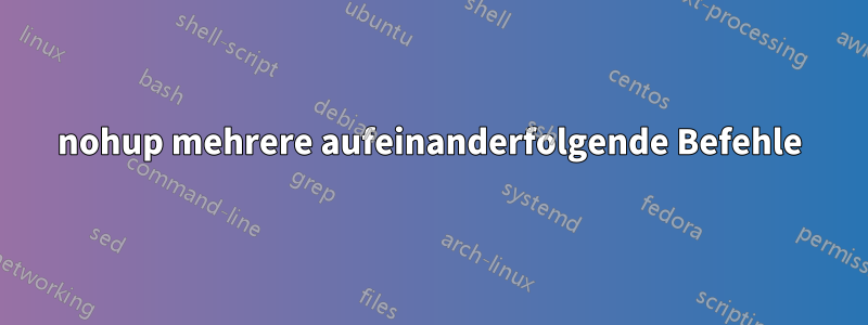 nohup mehrere aufeinanderfolgende Befehle