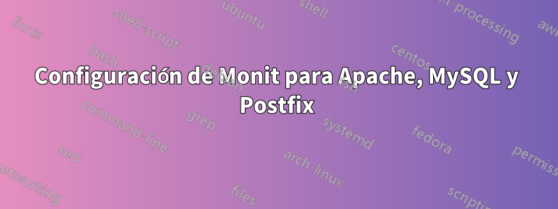 Configuración de Monit para Apache, MySQL y Postfix