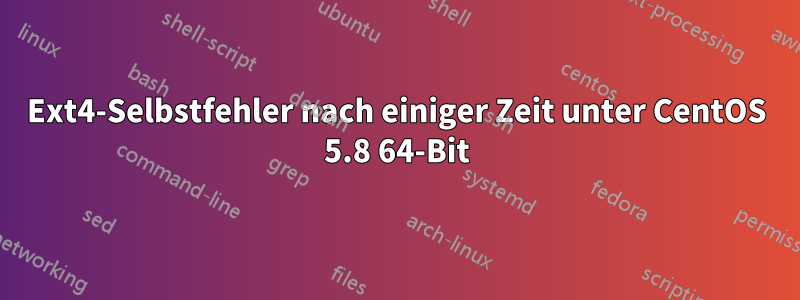 Ext4-Selbstfehler nach einiger Zeit unter CentOS 5.8 64-Bit