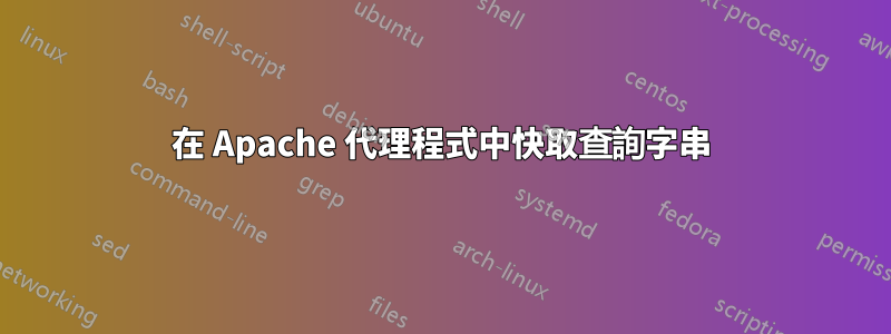 在 Apache 代理程式中快取查詢字串