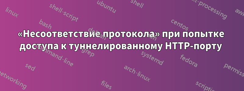 «Несоответствие протокола» при попытке доступа к туннелированному HTTP-порту