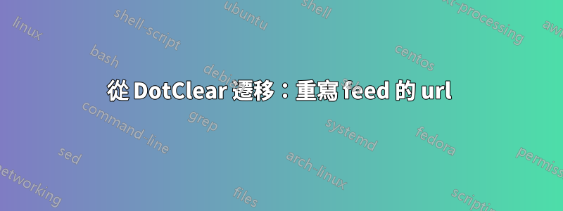 從 DotClear 遷移：重寫 feed 的 url