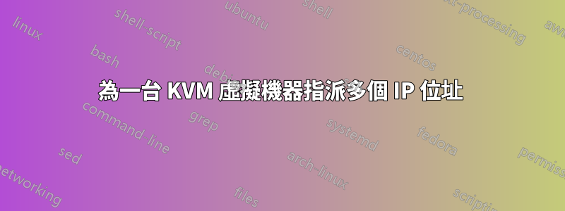 為一台 KVM 虛擬機器指派多個 IP 位址