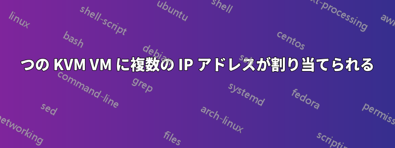 1 つの KVM VM に複数の IP アドレスが割り当てられる