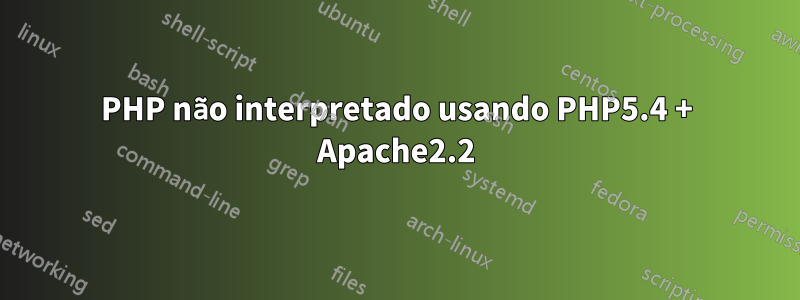 PHP não interpretado usando PHP5.4 + Apache2.2