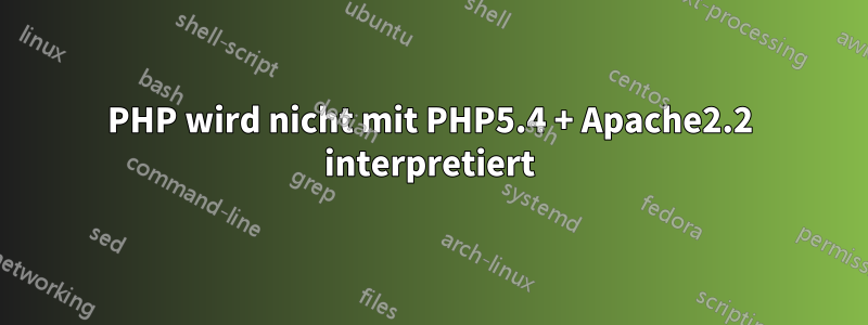 PHP wird nicht mit PHP5.4 + Apache2.2 interpretiert