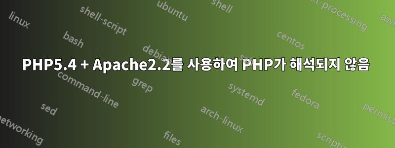 PHP5.4 + Apache2.2를 사용하여 PHP가 해석되지 않음