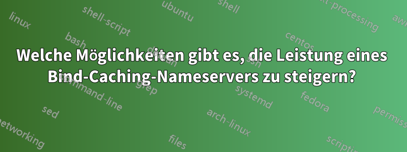 Welche Möglichkeiten gibt es, die Leistung eines Bind-Caching-Nameservers zu steigern?