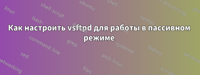 Как настроить vsftpd для работы в пассивном режиме