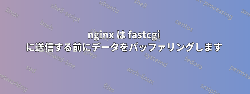 nginx は fastcgi に送信する前にデータをバッファリングします